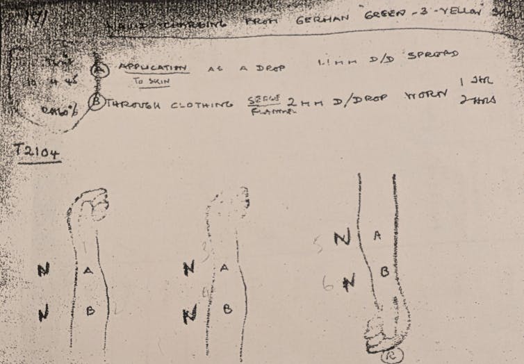 Within Porton Down: what I realized throughout 3 years at the United Kingdom’s maximum secretive chemical guns laboratory 2 Hand-drawn diagrams of arms from a lab notebook.