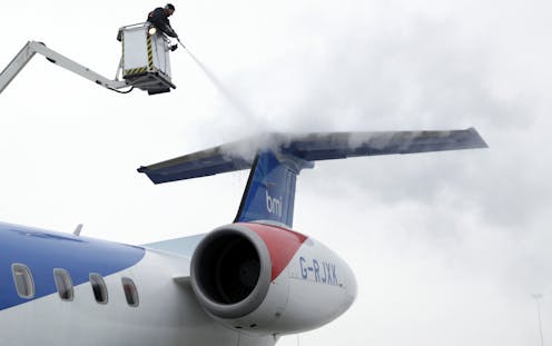 The science behind airplane deicing – a mechanical engineer explains how chemistry and physics make flying a more uplifting experience