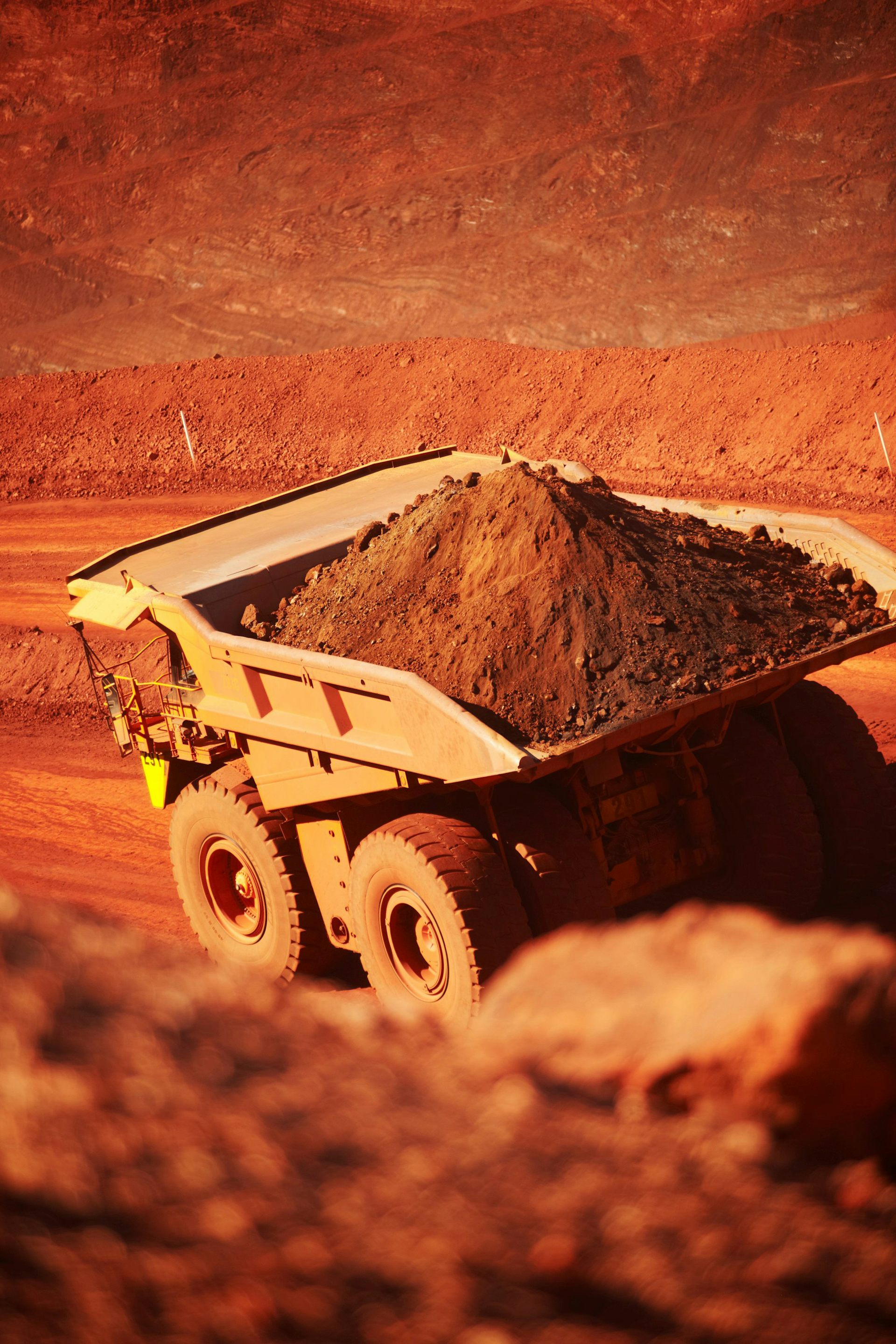 image of iron ore on a truck in the Pilbara