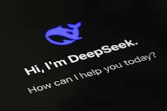 The DeepSeek app on a smartphone.