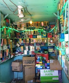 mobile phones for sale in small Kenyan shop