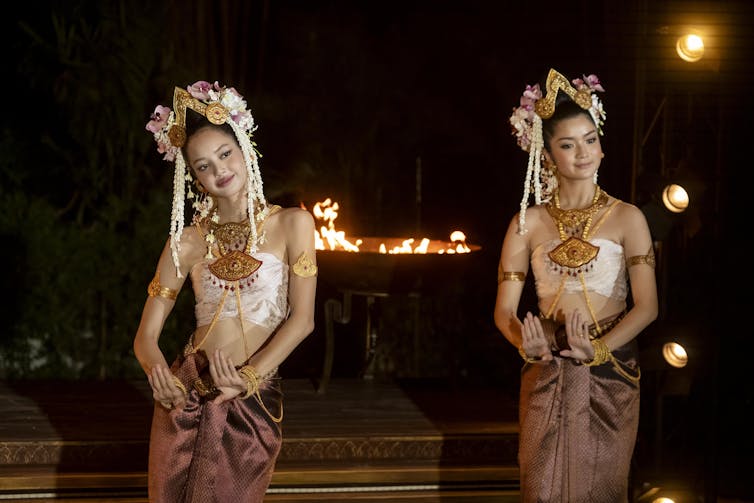 Two Thai finger dancers.