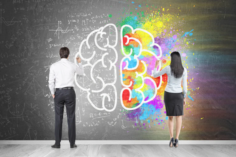 Image d'un cerveau et d'émotions