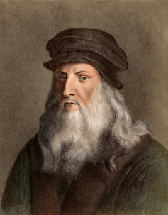 Illustration of a man with long white beard.