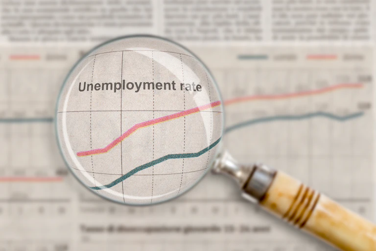 Unemployment rate under a glass