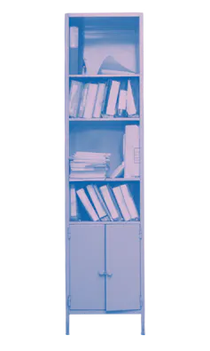 A bookcase