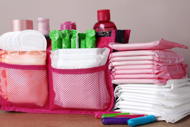 Selection of period products
