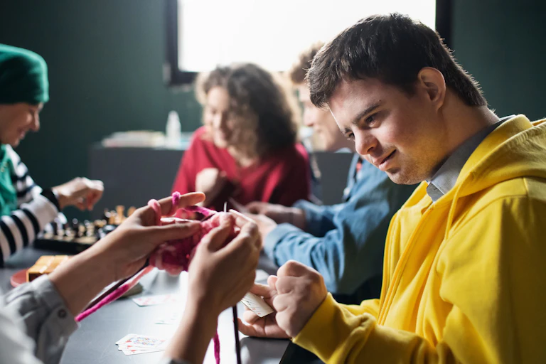 Groupe de personnes handicapées