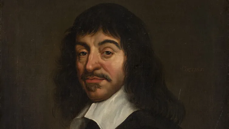 A painting of Rene Descartes.