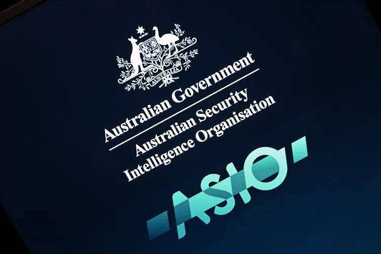 Text that reads Australian Government Australian Security Intelligence Organisation