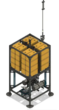graphic of underwater equipment used to find dark oxygen on seabed