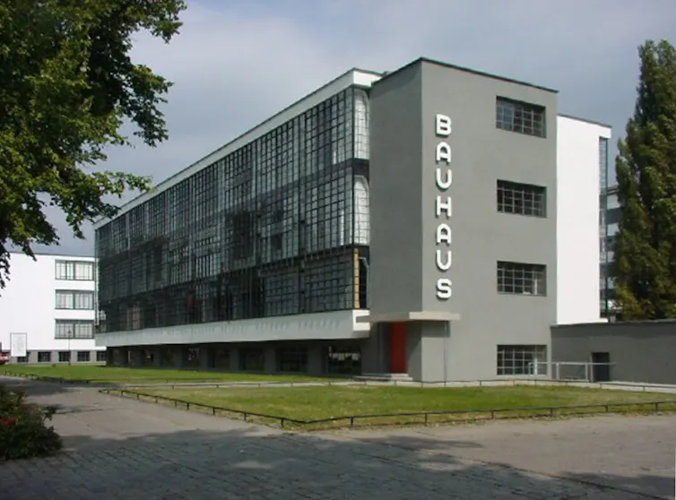 A building with the word 'Bauhaus' written down its side.