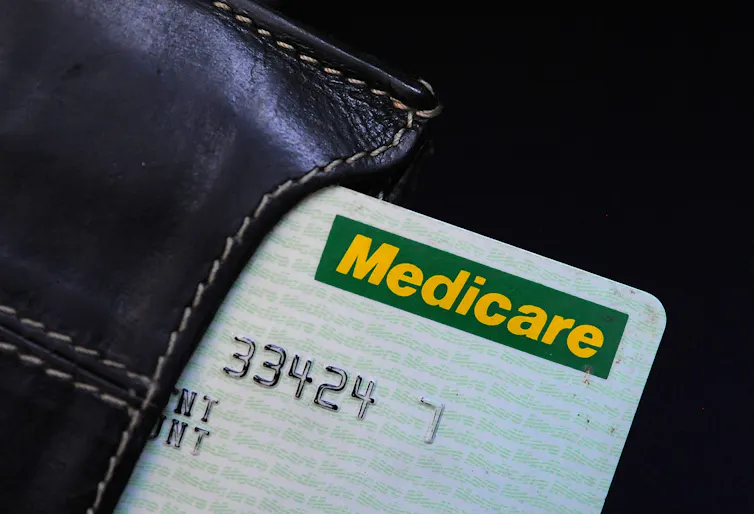 Medicare card in a wallet