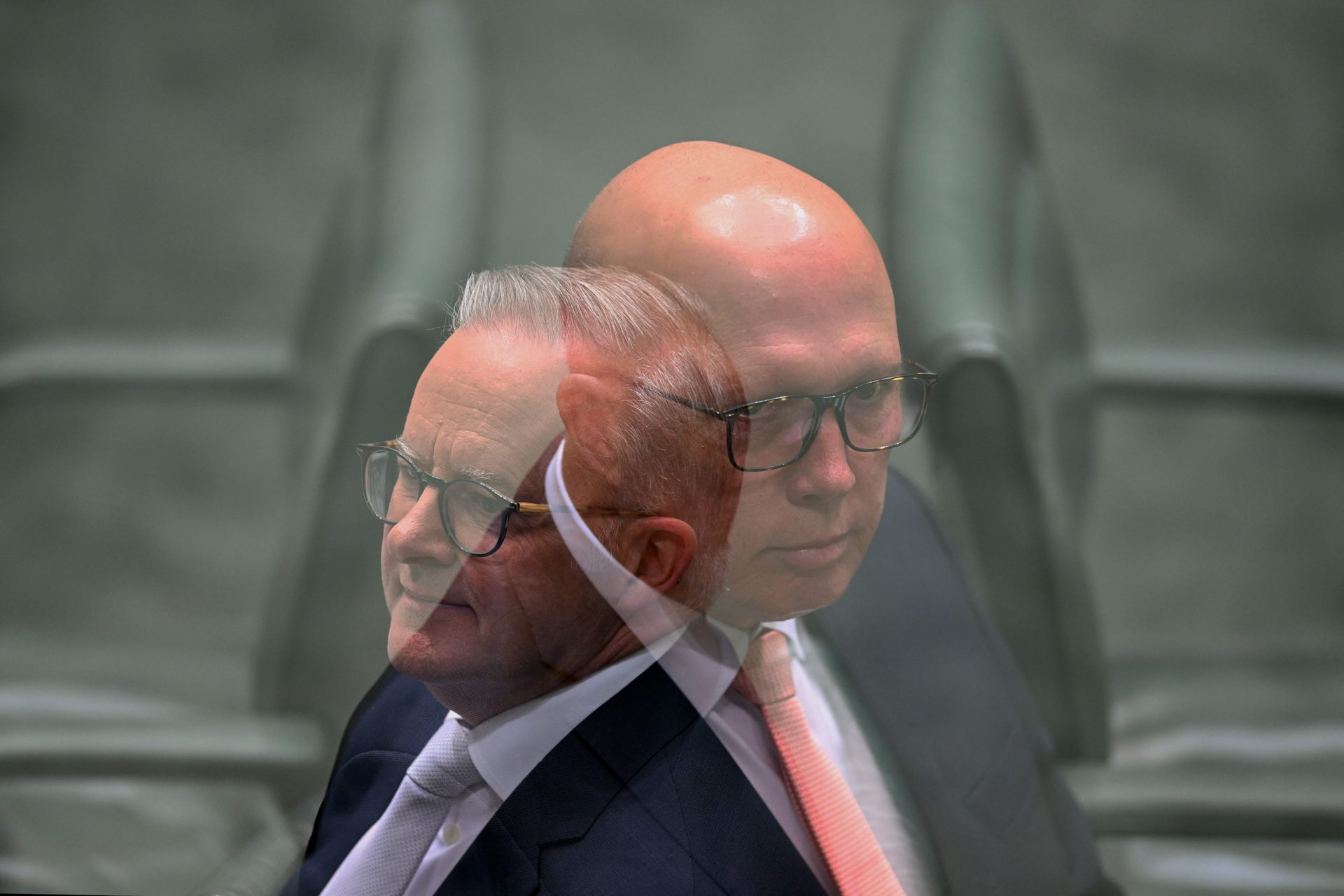 A composite image displays Labor's Anthony Albanese alongside Liberal leader Peter Dutton.