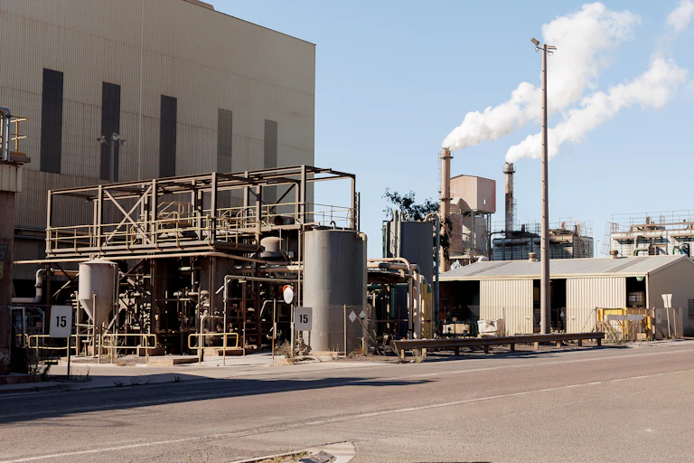A view of the Whyalla steelworks in South Australia.