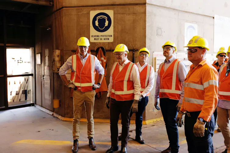 Prime Minister Anthony Albanese, Minister for Industry and Science Ed Husic, and SA Premier Peter Malinauskas visit Whyalla Steelworks in Whyalla last week.