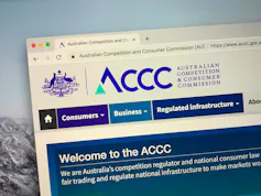 Image of the ACC's website in a a browser window
