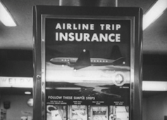 Vintage 1940s air transport association travel ad