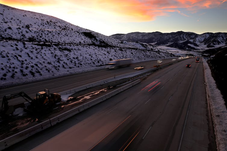 A view of an interstate highway.