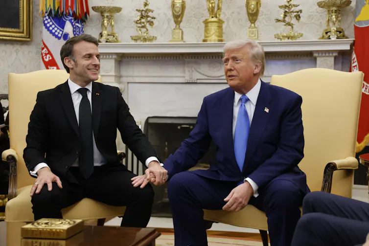 Emmanuel Macron and Donald Trump.