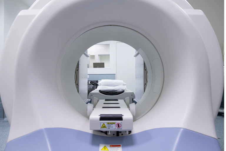 An MRI machine.