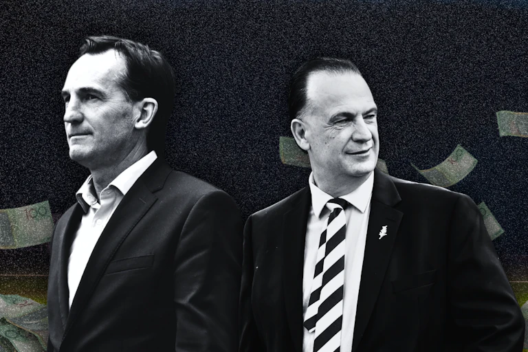 AFL chief executive Andrew Dillon and NRL chairman Peter V'landys