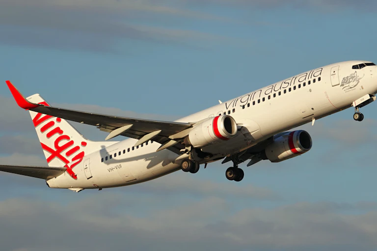 Virgin Australia Airlines plane in the sky