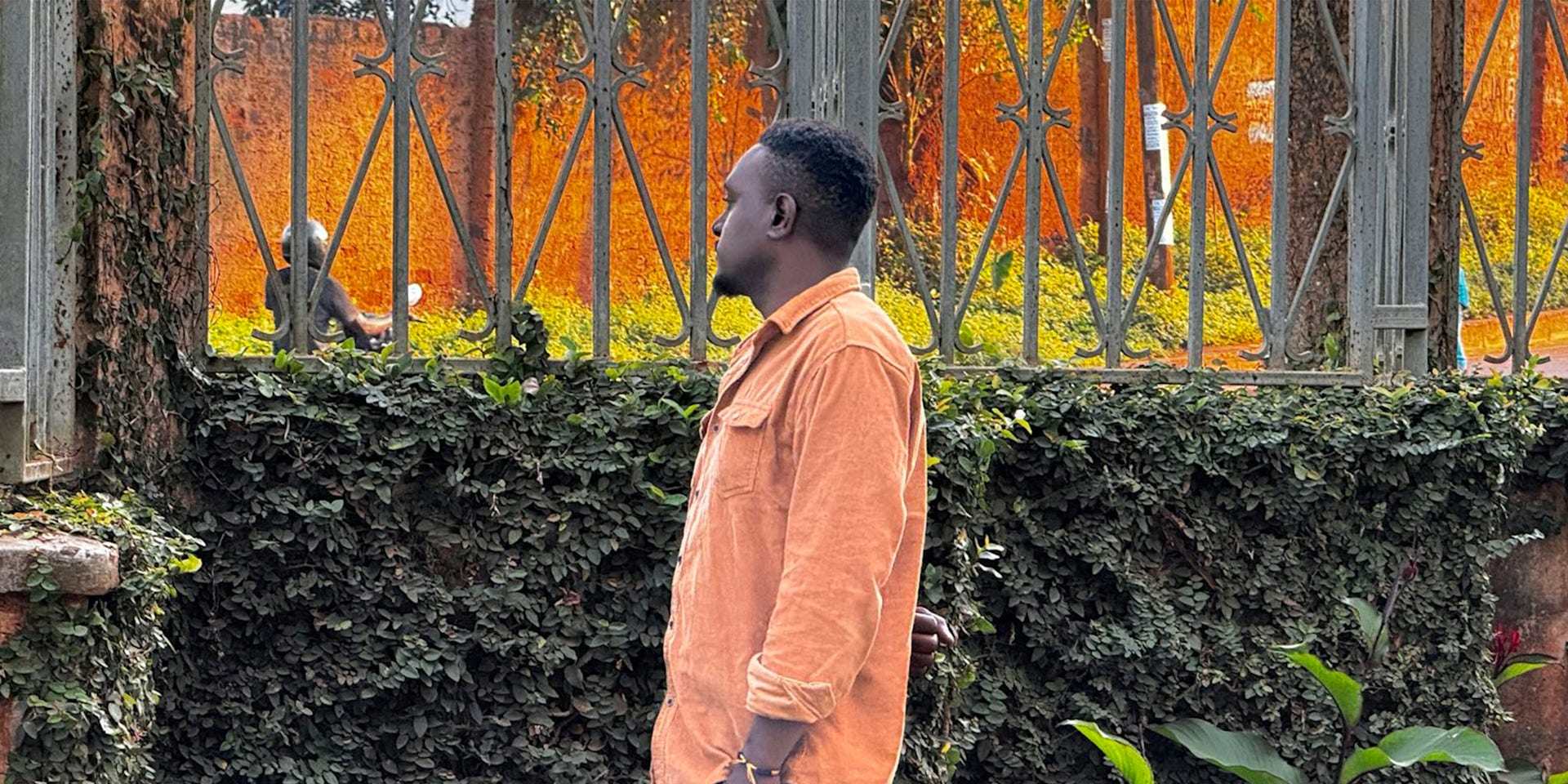 A man who was trafficked to a scam compound.