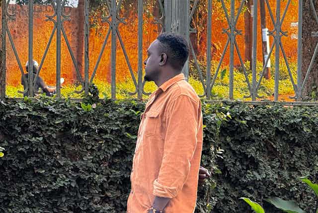 A man who was trafficked to a scam compound.