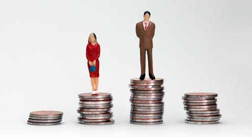 Women’s annual salaries are narrowing the gap. But men still out-earn women by an average $547 a week