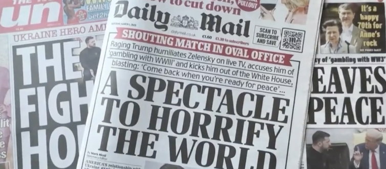 'A spectacle to horrify the world' is the headline blaring on a U.K. newspaper's front page.