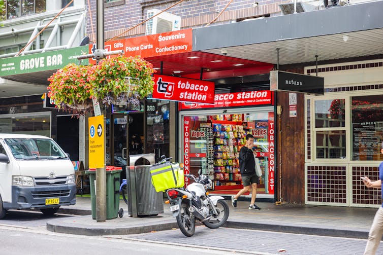 Tobacco retailer sometimes sell lollies as well.