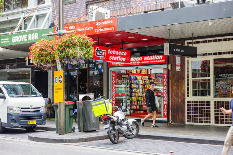 Tobacco retailer sometimes sell lollies as well.
