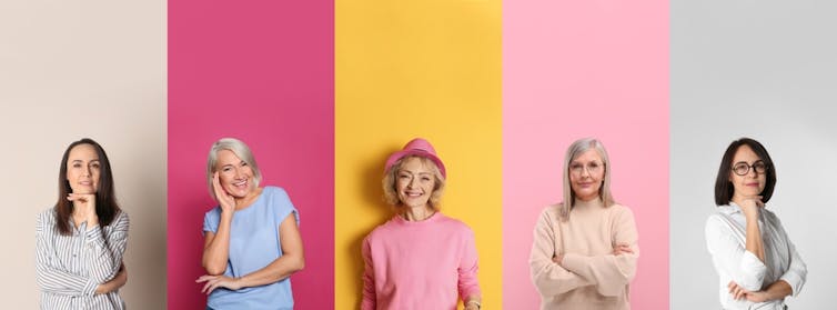 Retratos de diferentes mujeres.