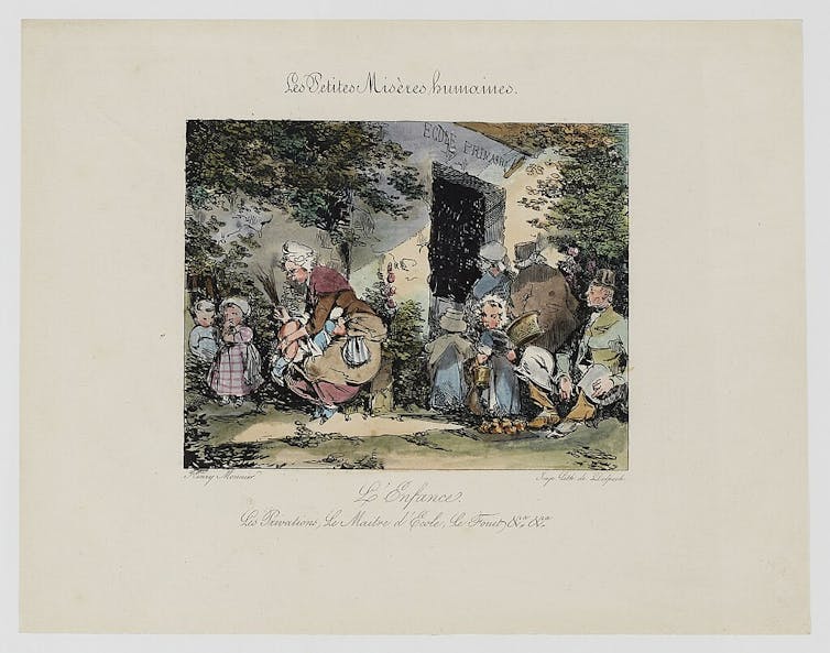 Consequences of Frame in class: Since when are they banned? 1 Les Les Petits Miseeres Human, Henry Bonaventure Monnier and Francois Seraphin Delpech