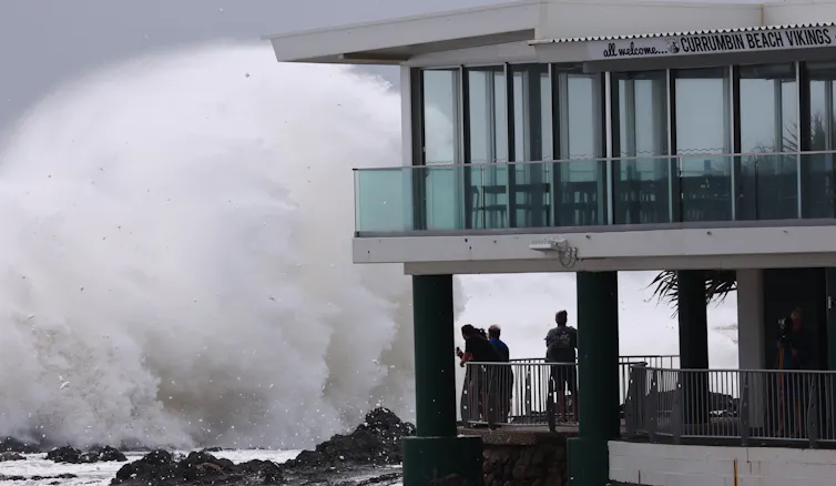 waves hitting surf club