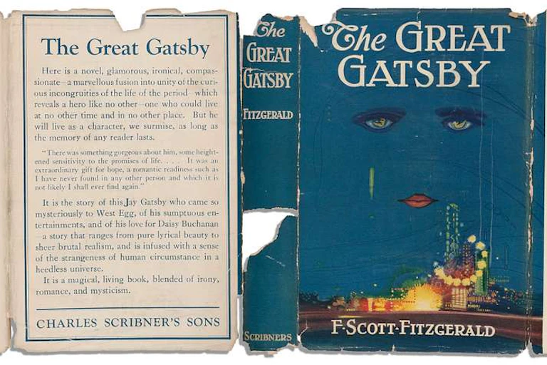 Cubierta de la primera edición de 'El gran Gatsby', con la portada diseñada por Francis Cugat.