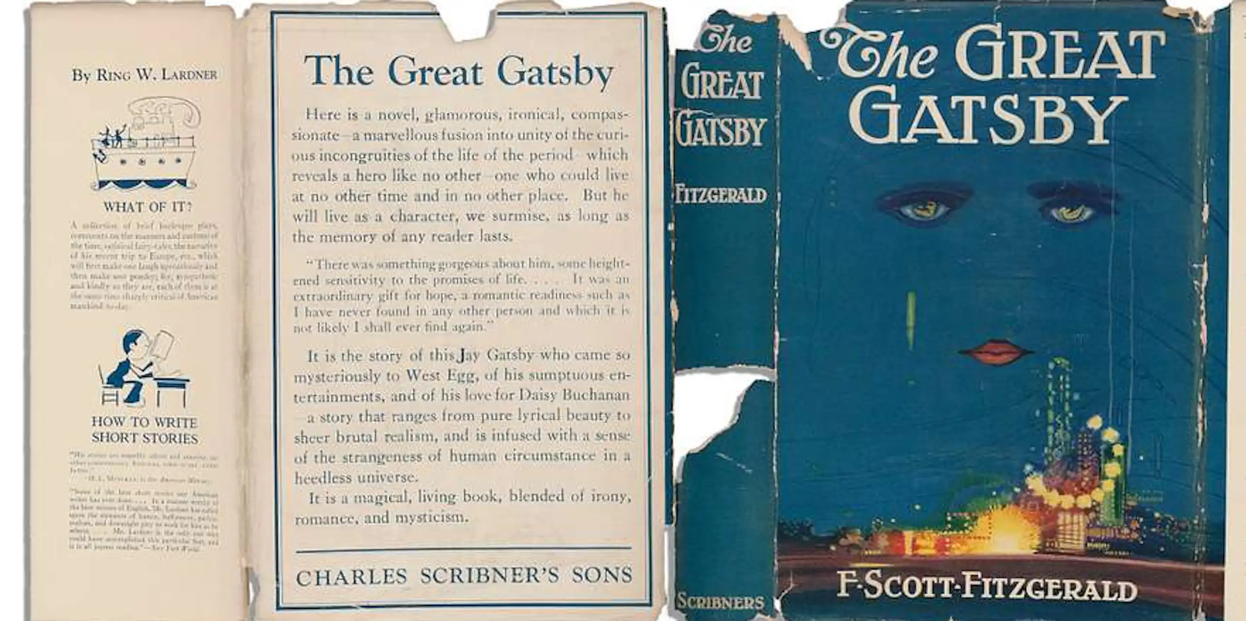 Cubierta de la primera edición de 'El gran Gatsby', con la portada diseñada por Francis Cugat.