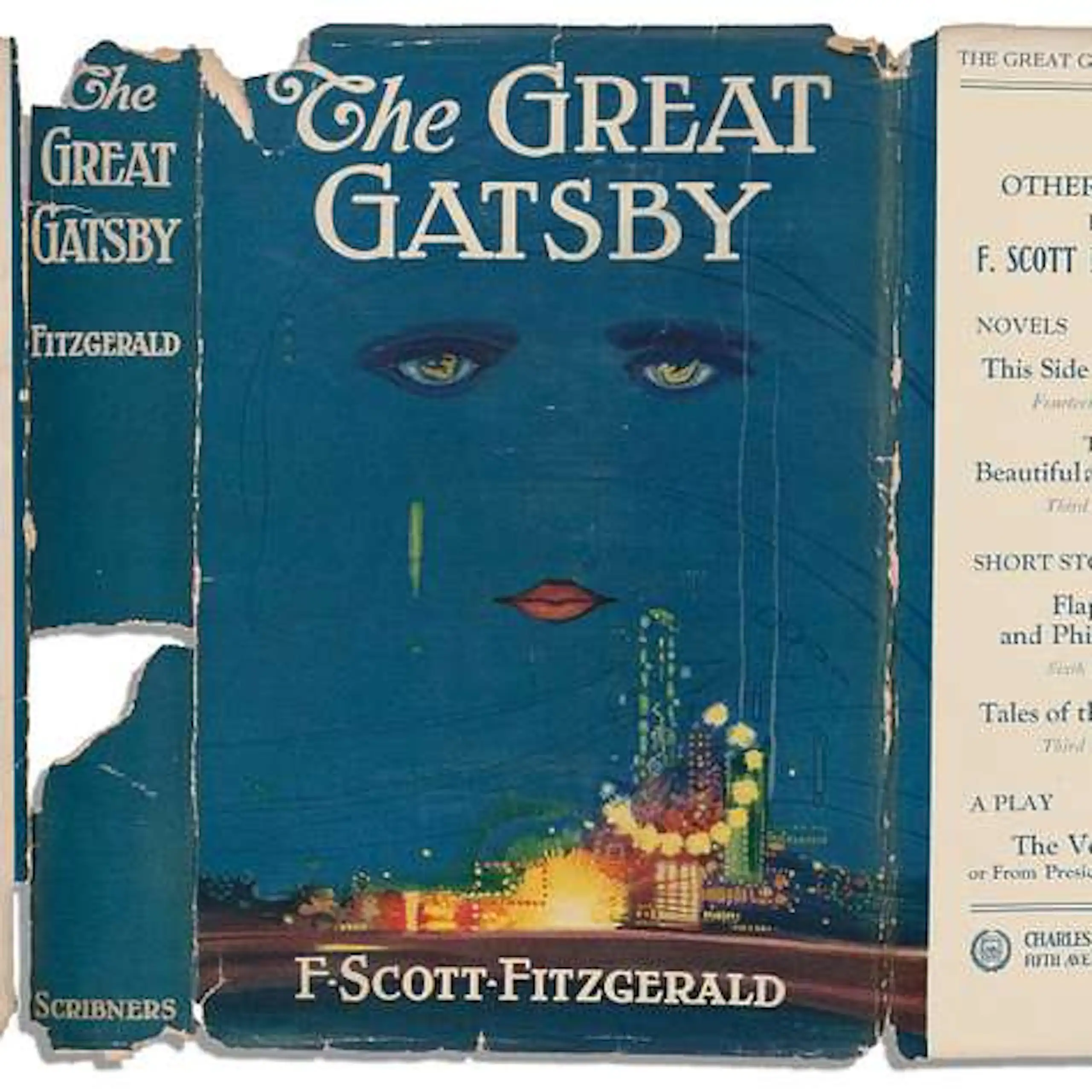 Cubierta de la primera edición de 'El gran Gatsby', con la portada diseñada por Francis Cugat.