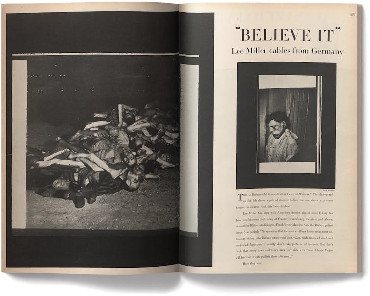 Imagen del reportaje de Lee Miller en _Vogue_ en junio de 1945.