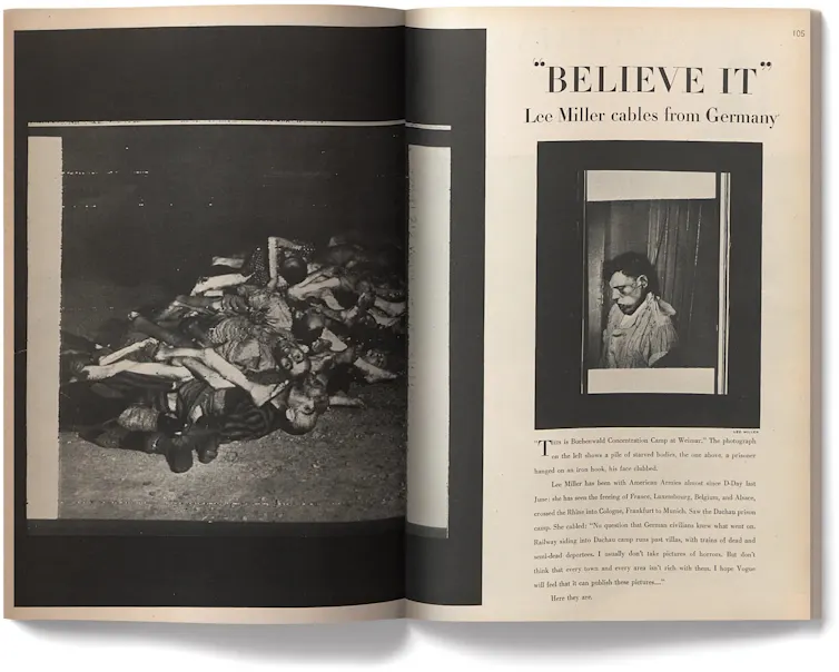 Imagen del reportaje de Lee Miller en _Vogue_ en junio de 1945.