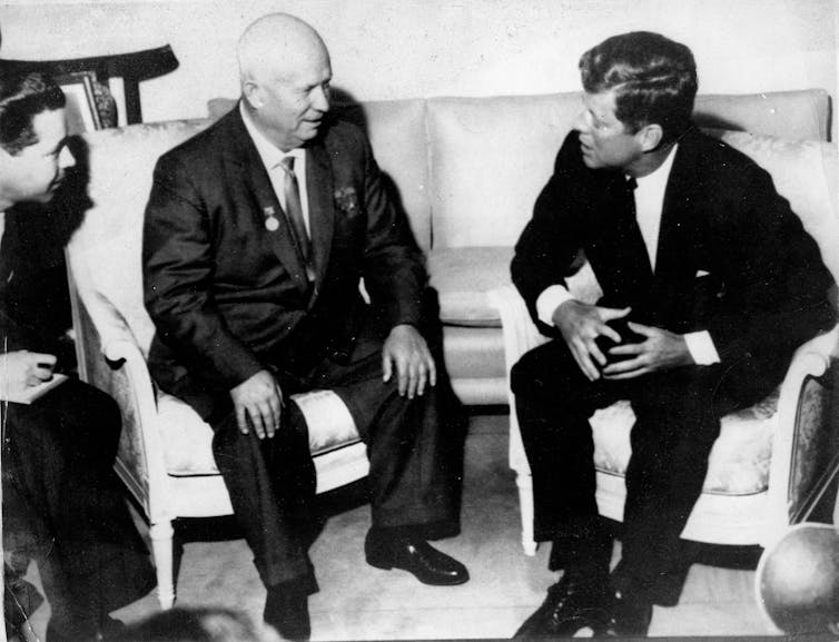The place Trump’s outbursts have left Ukraine and Europe 2 John F. Kennedy and Nikita Khrushchev at their meeting in Vienna in June 1961.