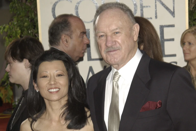 Headshot of Gene Hackman and his wife Betsy Arakawa