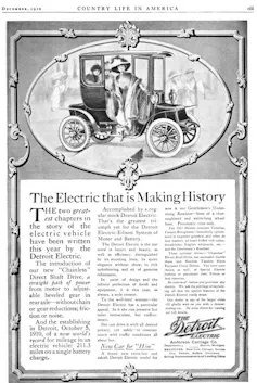 Electric car ad from 1910