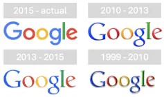 Diferentes ejemplos del logo de Google.