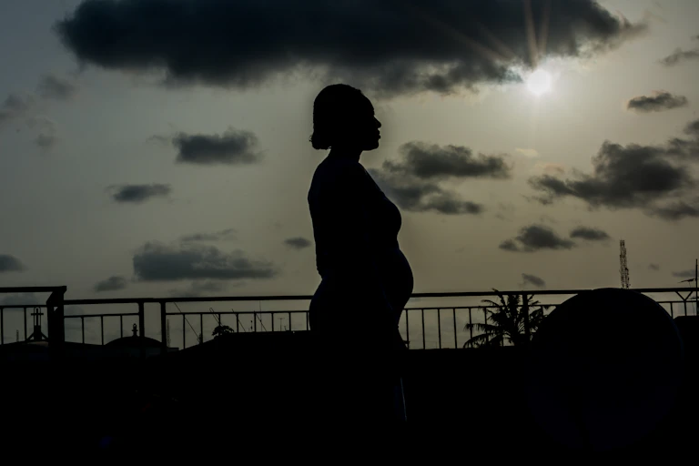 A woman's silhouette