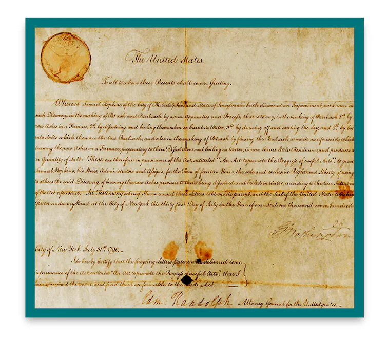 a browned handwritten document with srtains