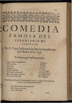 Primera página de _El purgatorio de san Patricio_, de Pedro Calderón de la Barca.