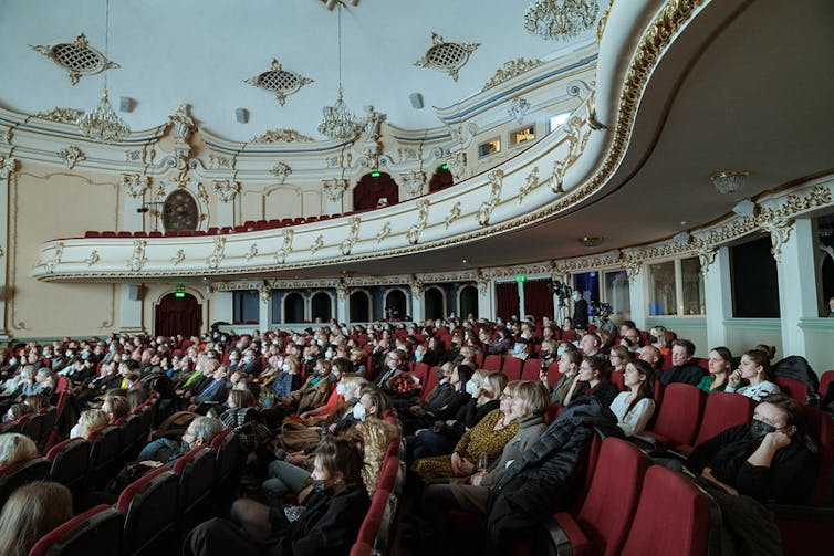 How US overseas assist cuts are threatening impartial media in former Soviet states 1 A press conference in Riga in February 2023 ahead of that year's Artdocfest.