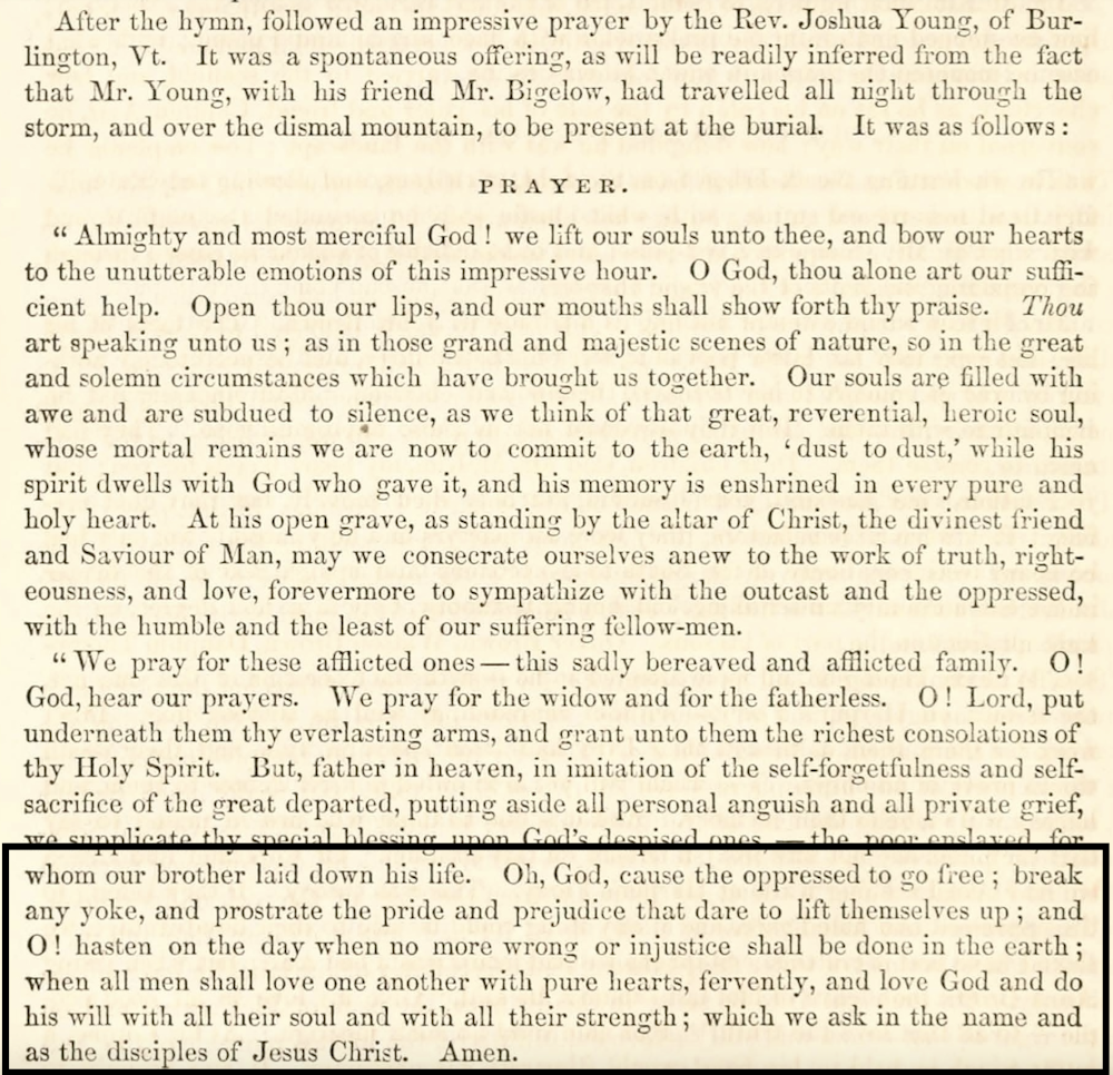 Bön vid John Browns begravning